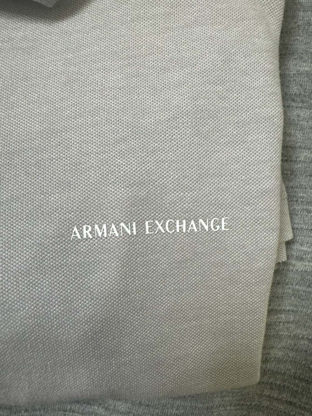 Armani Exchange Men’s Grey Quarter Zip Polo Shirt Contrast Trim Size XL - Picture 3 of 11